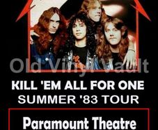 Metallica concert poster Staten Island,NY,Paramount Theatre 1983 A3 Repro