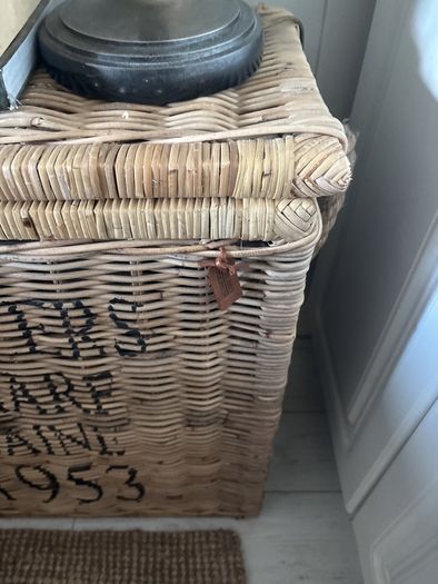 Cobblers wharf basket and old reading lamp
