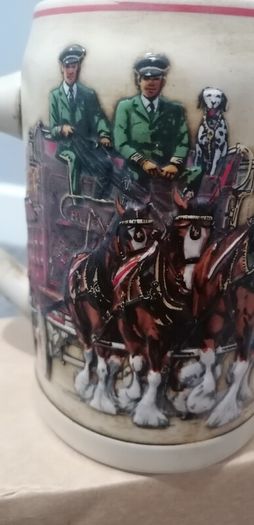 Collectable Budweiser  world famous clydesdales beer stein 1991 collectable