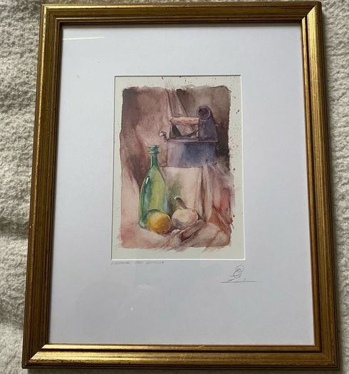 picture print ? signed on the mount still life  indistinctly signed