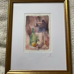 picture print ? signed on the mount still life  indistinctly signed