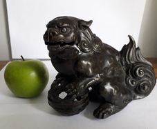 Antique Chinese Bronze Foo Dog Lion - Imperial Guardian Lion