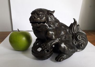 Antique Chinese Bronze Foo Dog Lion - Imperial Guardian Lion