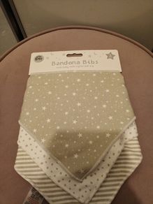 Baby bandana bibs with toeling backing