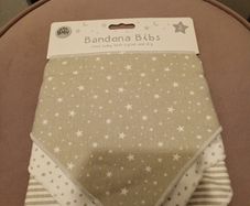 Baby bandana bibs with toeling backing
