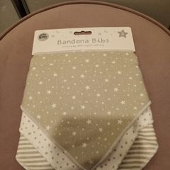 Baby bandana bibs with toeling backing