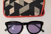 Unisex Elton John blue shade sunglasses with case
