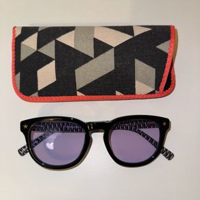 Unisex Elton John blue shade sunglasses with case