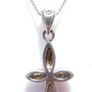 Vintage Sterling Silver 925 Cross and Necklace length 14,5" - 3,43g Image 6