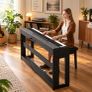 88-Key Fully Weighted Digital Piano with Furniture Stand, Triple Pedal & Wireless Connection Image 2