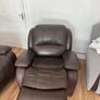 Brown leather recliner sofa Image 2
