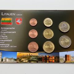 Lithuania first year euro coins set 2015 BUNC Lietuva