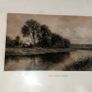 Large Antique Framed Landscape 'The Silvery Morn' Image 4