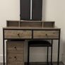 Kimberlee Dressing Table with Mirror (Set of 3) Image 2