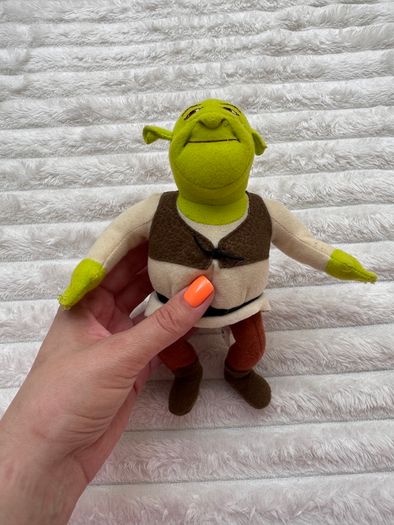 Shrek 2001 Vintage Plush Pizza Hut NOT working approx. 20 cm. Used Please see photos
