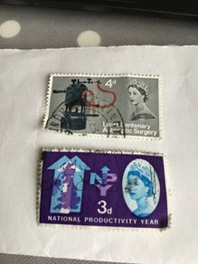 Old British Queen Elizabeth stamps