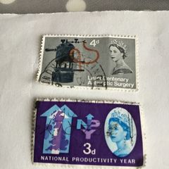 Old British Queen Elizabeth stamps