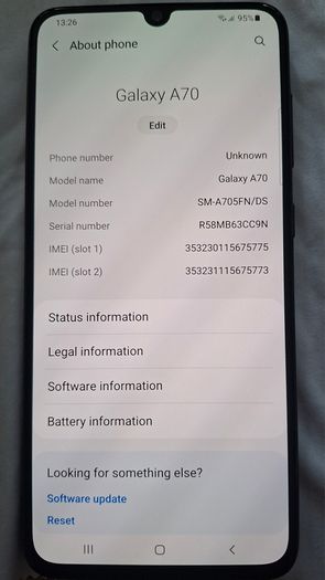 Samsung Galaxy A70 16 128GB  Android 11