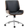 Vintage design office chair height adjustable 360 swivel chrome base 51 x 65.5 x 86-96 cm gray Image 4