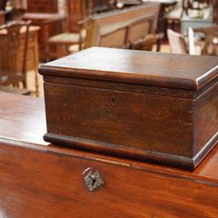 Antique Oak Box with Key