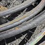 Road bike,  racing bike 700c wheels and tyres bundle  Continental tyres, 700x23c & 700x28c & 26" mixed condition Image 5