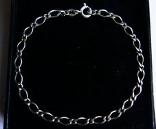 Vintage Sterling Silver 925 Chain Bracelet 7,4" - 2,9g