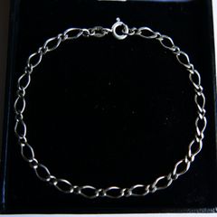 Vintage Sterling Silver 925 Chain Bracelet 7,4" - 2,9g