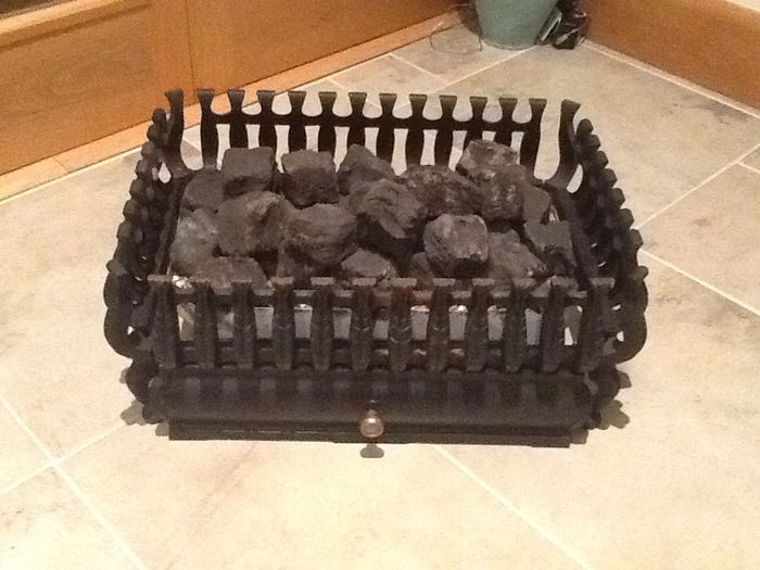 Wrought iron spanish basket gas fire