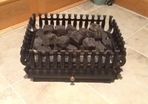 Wrought iron spanish basket gas fire