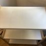 Wooden shelving unit with white shelves Image 5