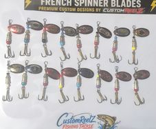 Mepps style fishing spinners size 2 custom blades trout salmon