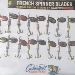 Mepps style fishing spinners size 2 custom blades trout salmon