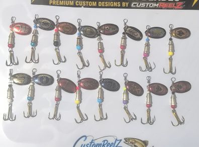 Mepps style fishing spinners size 2 custom blades trout salmon