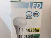 20 W Led Bulb BC High Lumen Output White Light