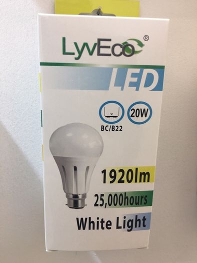 20 W Led Bulb BC High Lumen Output White Light