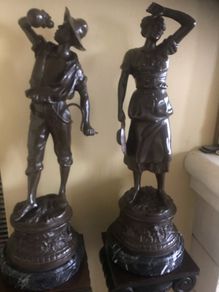Antique Solid Bronze Figures