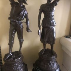Antique Solid Bronze Figures