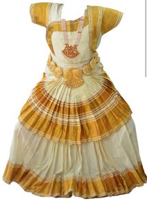 Indian classical dance costume 2  ( bharathnatyam amd mohiniyattam ) with complete jwellery set