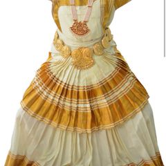 Indian classical dance costume 2  ( bharathnatyam amd mohiniyattam ) with complete jwellery set