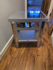 Mirrored Bedside Table
