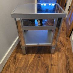 Mirrored Bedside Table