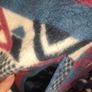 Purple and blue Vintage Aztec print hooded fleece  med to large Image 5