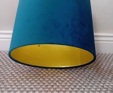 Velvet drum pendant lightshade