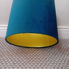 Velvet drum pendant lightshade