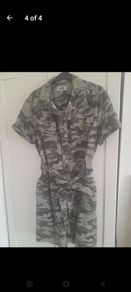 ladies belted camouflage dress