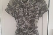 ladies belted camouflage dress