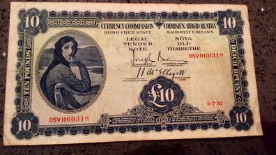 1932 Currency Commission Ten Pound Note