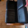 Black vintage 2-seater lounge seat Image 2