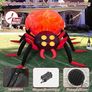 SEASONAL SALE 8 FT Giant Halloween Inflatable Spider Outdoor Decoration with Rotating LED Flame Light, Blow up Inflatables Outdoor Holiday Yard Decorations for Garden Lawn Roof Halloween Decor Image 6
