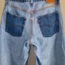 Levis Reversible 2-in-1 Baggy Dads Jeans W29/L30 UK 10 Relaxed Fit Light Blue Wash Utility Baggy Wide Leg Image 5